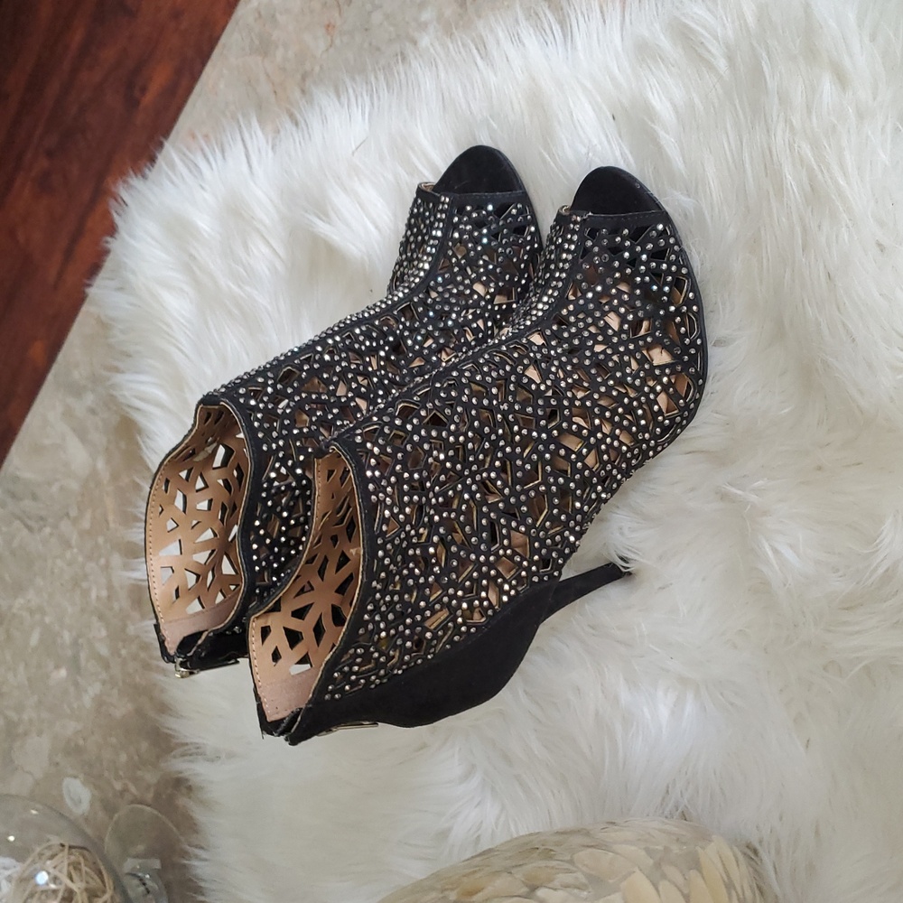 Zigi soho black studded open toe bootie size 7.5 - Picture 5 of 17